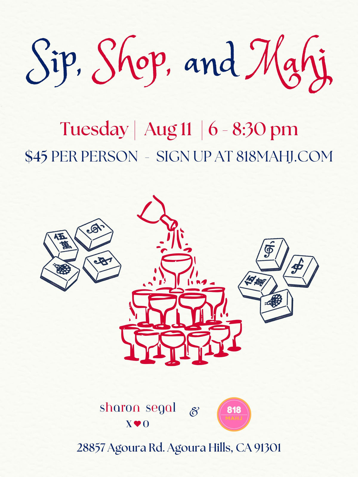 Mahjong Night at Sharon Segal - Whizin Center Agoura 8/11