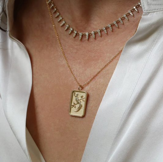 Bird Bam Necklace 14K Gold by Malka