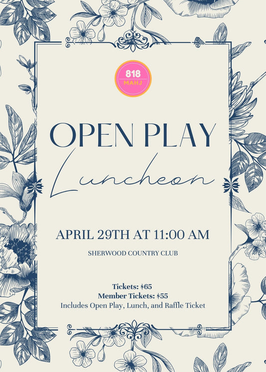 National Mahjong Day Luncheon at Sherwood 4/29